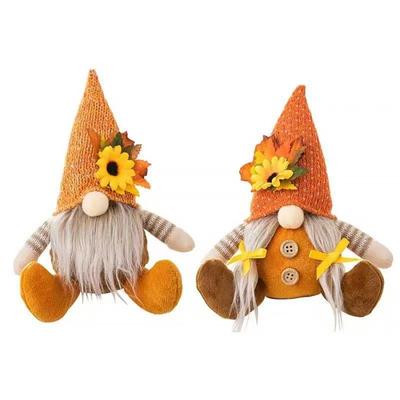 1 Paar Herbsterntefest-Gnome-Puppen Handgefertigte Polyester-Zwergfiguren für Heimdekoration Tischdekoration
