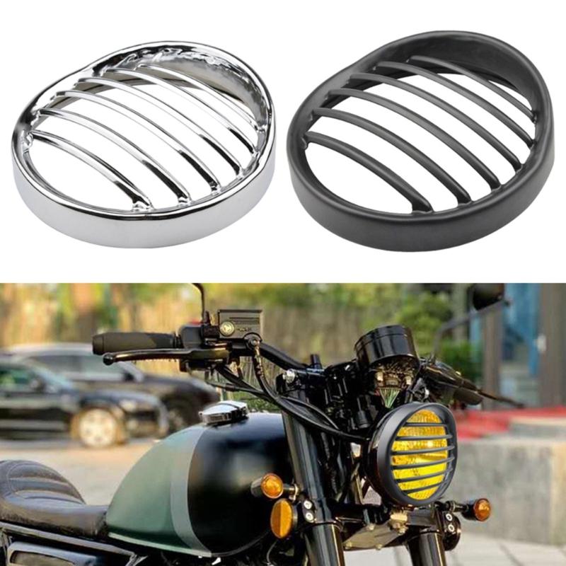 Motorcycle 5 3/4" 5.75" LED Headlight Grill Cover ABS Headlamp Protector Accessory Suitable For XL883 XL1200 XL1200X X48