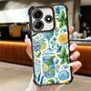 Summer Fruits Lemon Soft Phone Case For Xiaomi Redmi Note 14 15 Pro Plus 13 12 11S 11T 5G 10 9S 9 Plating Anti-Fall Fundas