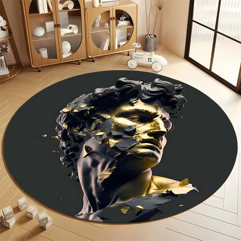 

Contemporary Art-Themed Round Carpet for Modern Living Spaces round carpet for home sofa bedroom, gift Diameter 60cm