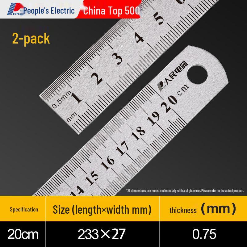 Multifunctional Extra-Thick Stainless Steel Ruler for Students, 15/30cm - Ideal for Drawing and Measurement.