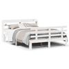 Bed Frame with Headboard Without Mattress White 140x200 cm