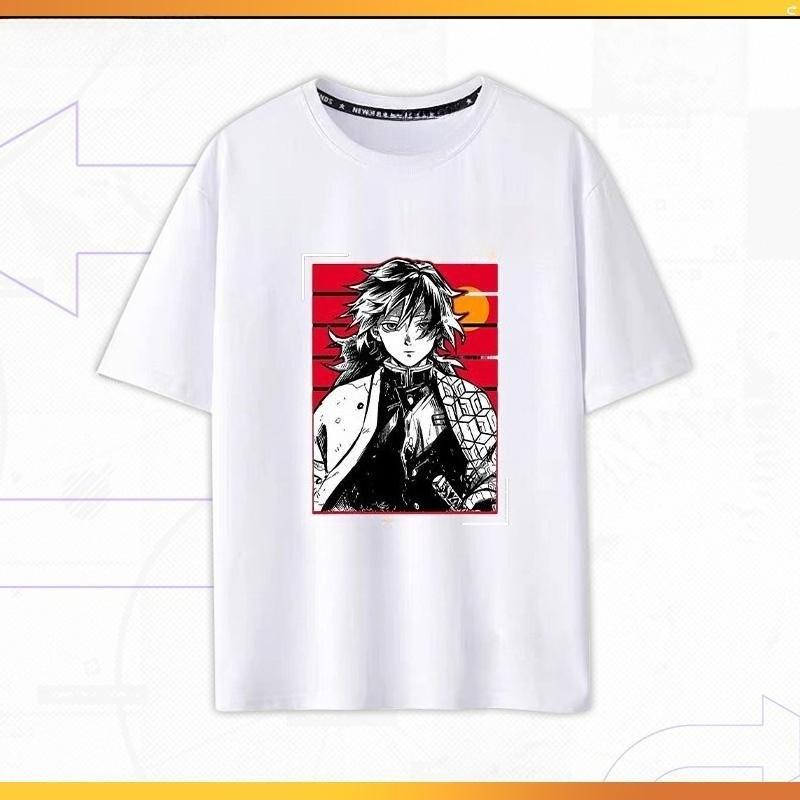 Anime Giyuu Characters T-Shirt Playing Gaming Novelty T-Shirts Short-Sleeved Tshirt Autumn 100 Cotton Kawaii  Aesthetic