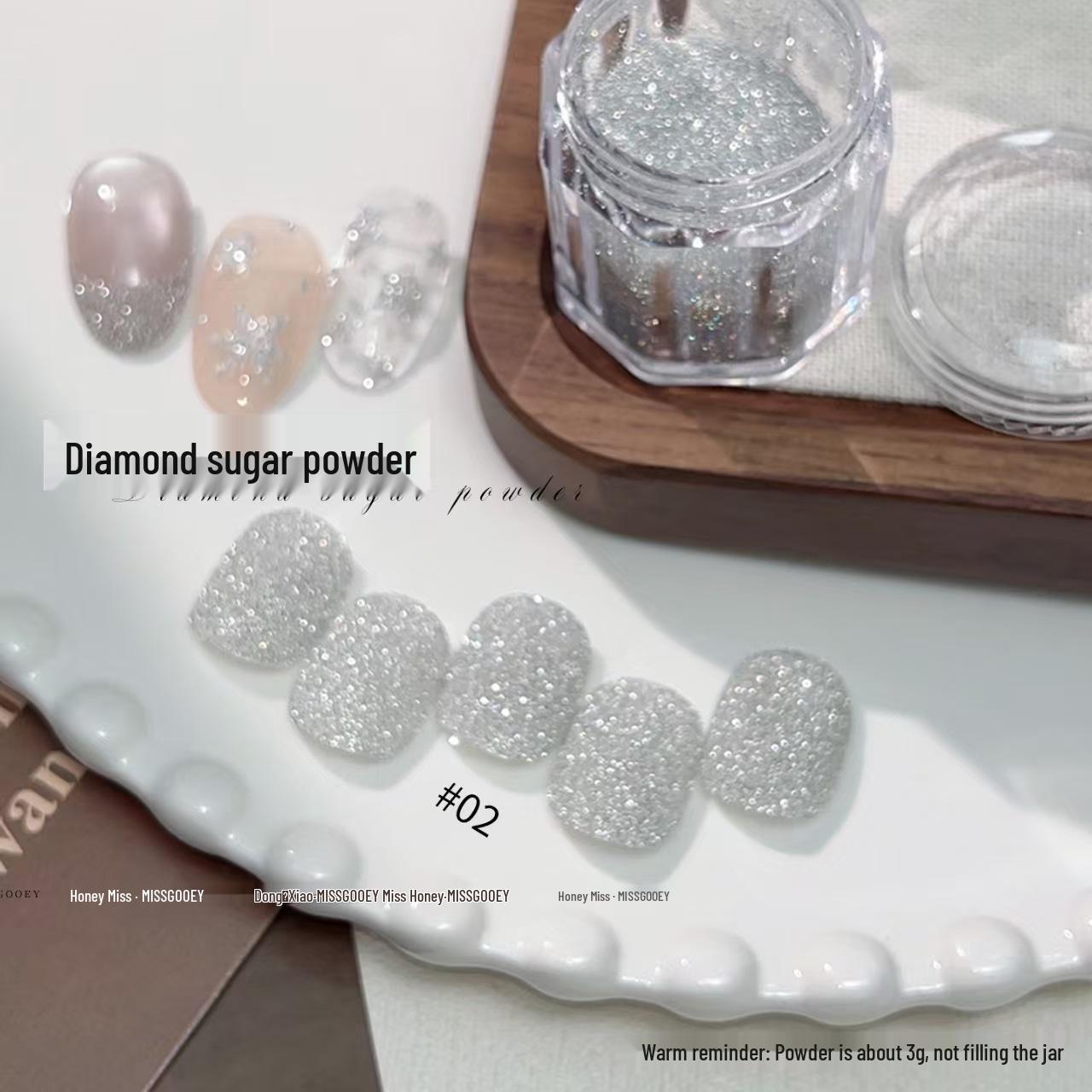 2025 Fine Glitter Nail Diamond Powder: Super Sparkle 3D Highlight for Nail Decorations