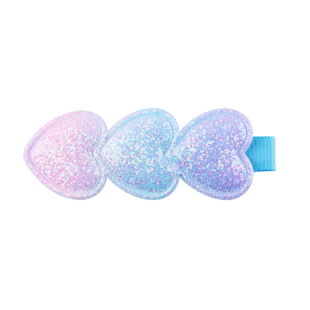 18 Stück Glitzernde Haarspangen für Mädchen Stern Herz Blume Pailletten Herzspangen Regenbogen Pferdeschwanz Haaraccessoires