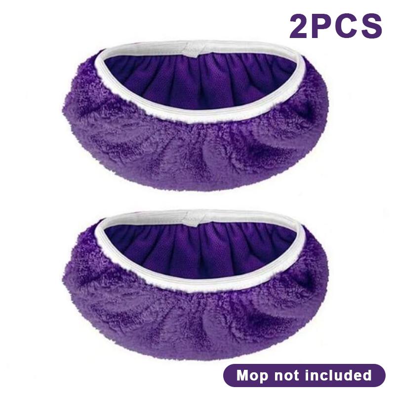 2Pcs Reusable Mop Pads With High Water Absorption And Ultra-Fine Fiber Cleaning Pads That Can Firmly Adhere To Most Standard Mop