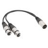 XLR Male to Dual XLR Female Cable XLR Y Splitter Cable Dual Female XLR to Male XLR Mic Combiner Y