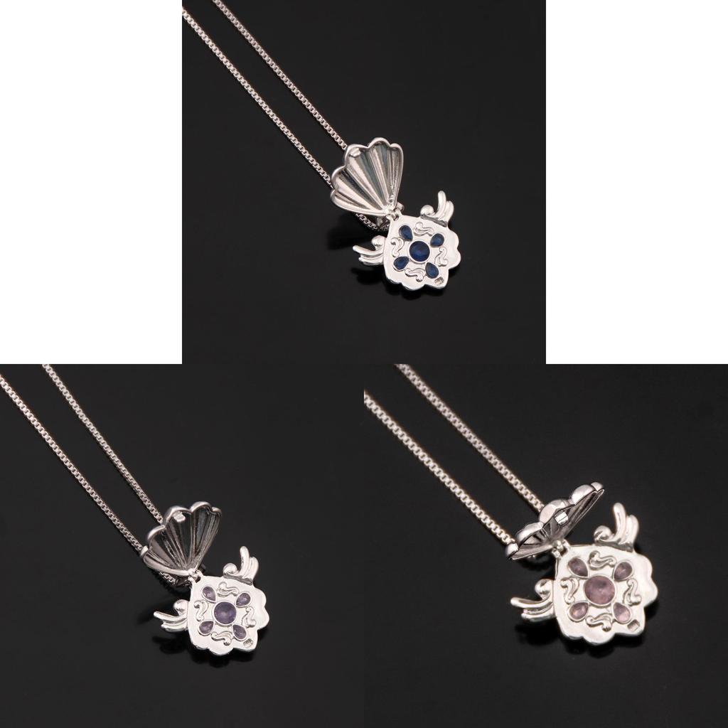 Colar Melody da Sereia Pingente de Desenho Animado Com Concha Multicolorida Para Fãs de Anime