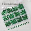 Nail Art Irregular Rhinestones: 12-Grids Mixed Color Flat Back Resin Gems