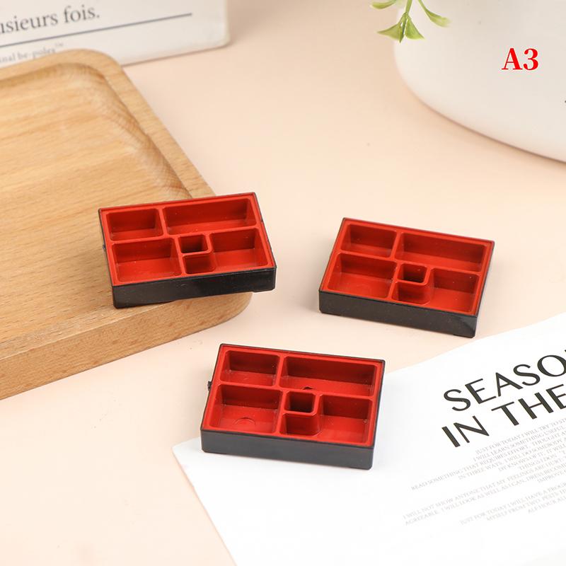 3Pcs Miniature Dollhouse Dinner Plates Mini Sushi Plate Food Dishes Tableware Kitchen Accessories For Doll House Decor Pretend