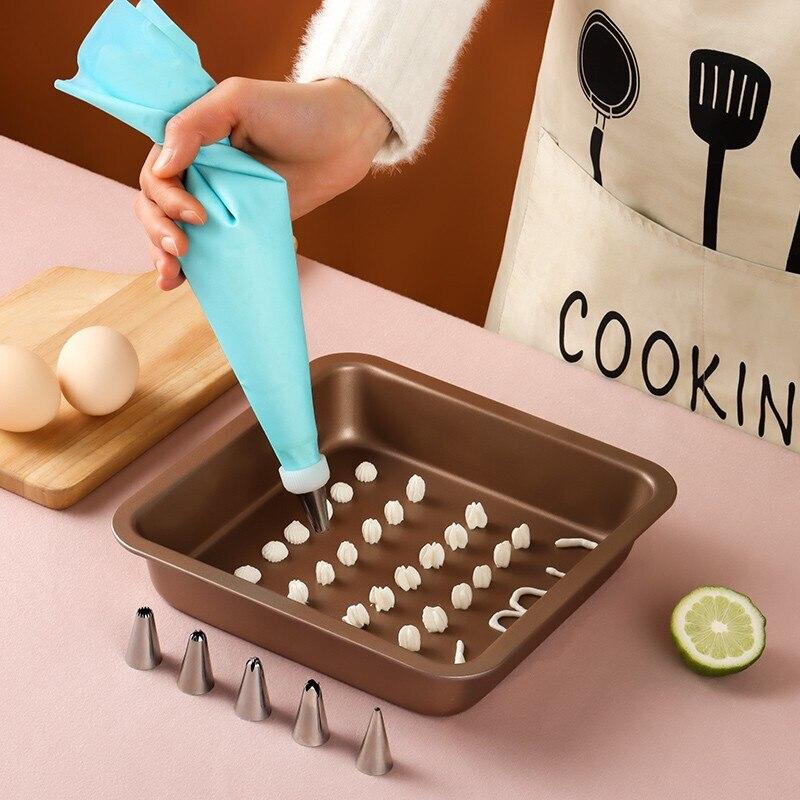 12pcs Cream Nozzle Sets Stainless Steel Cake Decorating Tip Icing Cake Decorating Cream Bag Kitchen Baking Tools Accessories