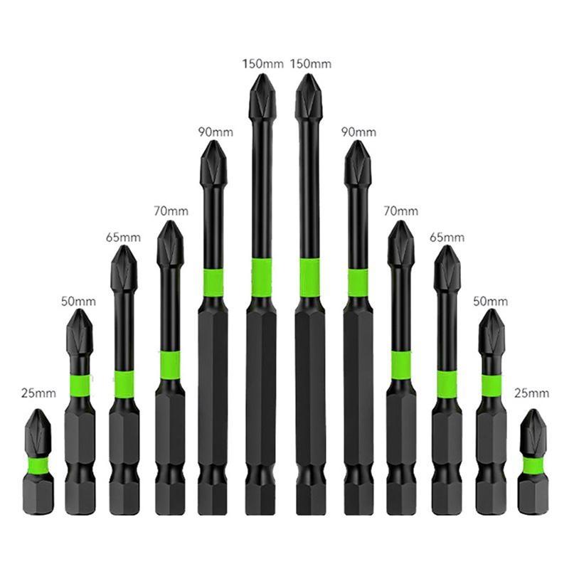 6Pcs/Set Anti Slipanti Slip Screwdriver Bit Set S2 Steel Cross Slot Screwdriver Bit Set