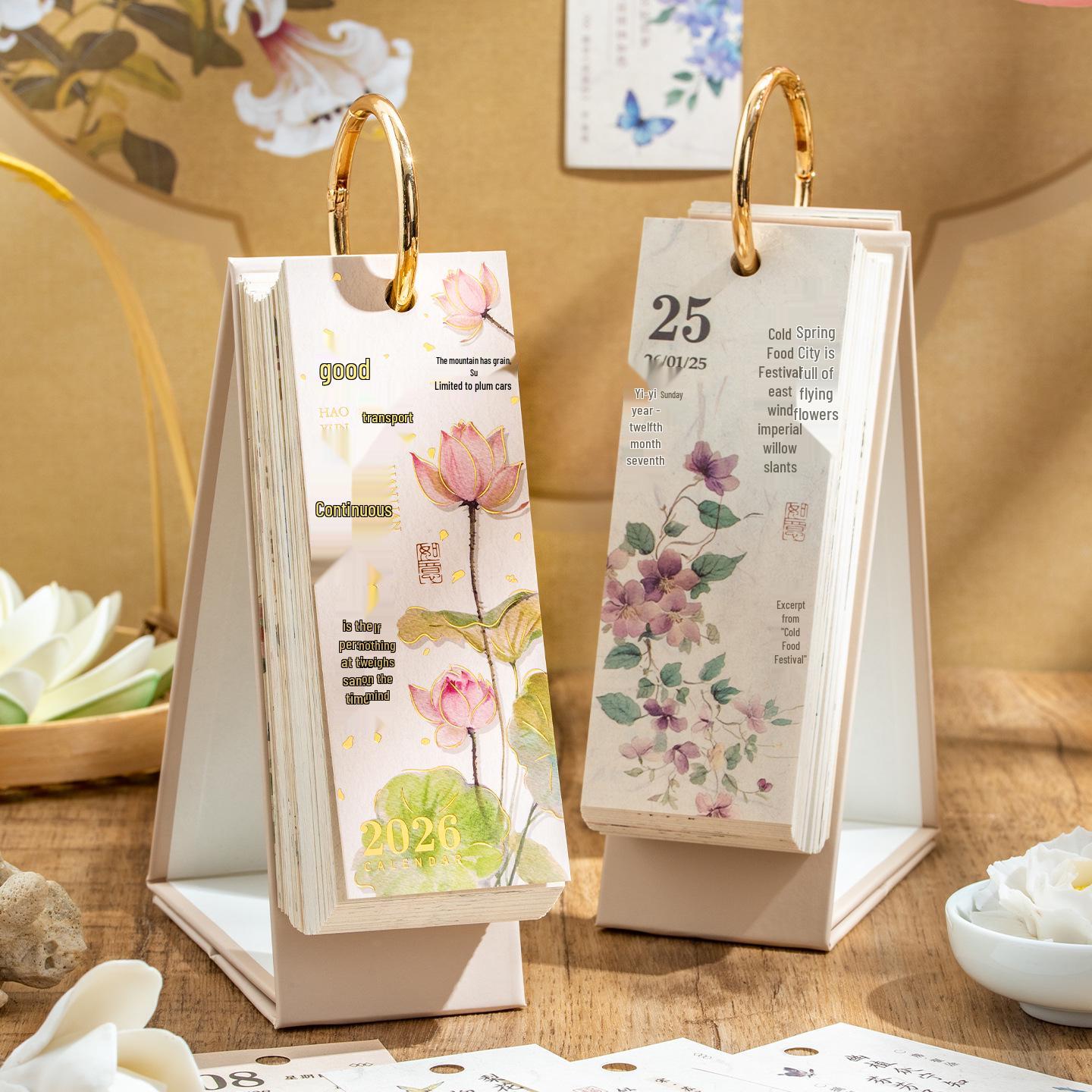 

2026 Chinese Desk Calendar: Daily Tear-Off Pages for Office Display