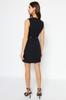 Women's Fashion Casual Sleeveless Mini Multicolor Tulle Fitted Body-Fitting Mini Gathered Zero Sleeve Flexible Knitted Dress