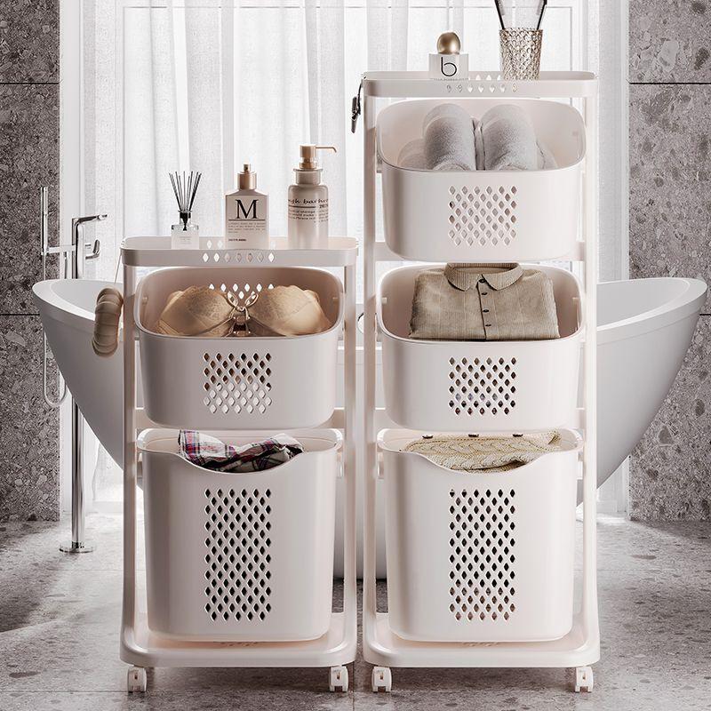Three-Tier Laundry Hamper and Storage Shelf for Clothes, Underwear, and Socks