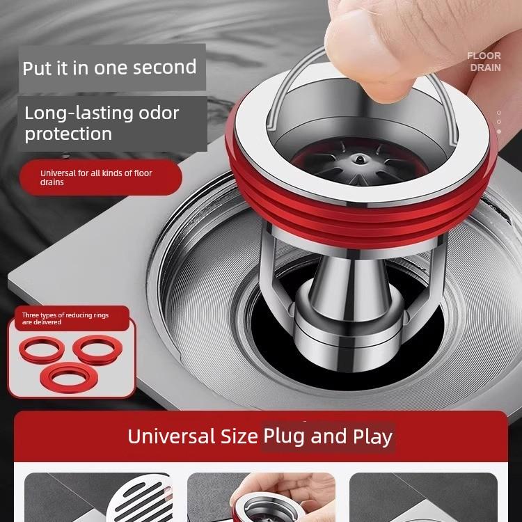 Germany's 2026 New Model All-Copper Floor Drain Deodorizer, Universal Bathroom Sewer Cover To Prevent Odor Backflow