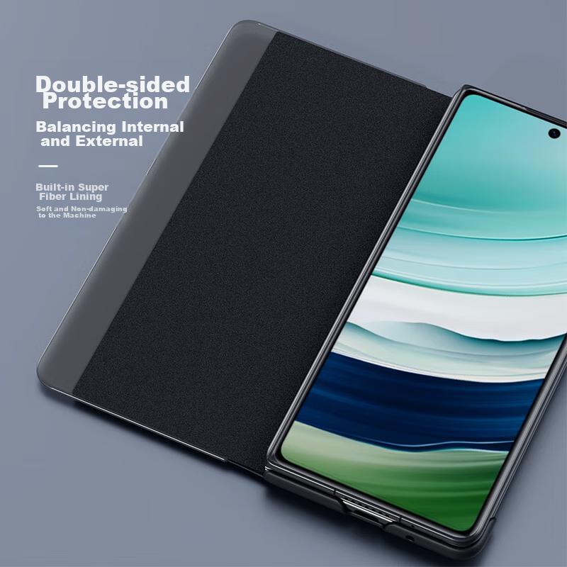 Phone Case for Huawei Mate X5, Mate X5 Shockproof, Ultra-Thin, Foldable Screen, Collector's Edition, Smart Flip Cover, Leather Top Versio