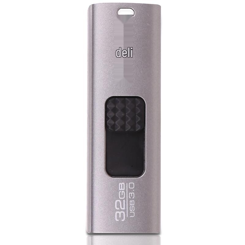 Deli 32GB USB 3.0 Metal Retractable Flash Drive