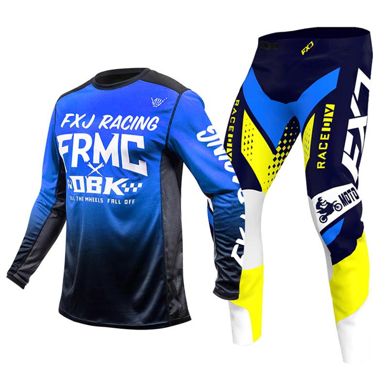 Set di abbigliamento da motocross per bambini 4 5 6 7 8 9 10 11 12 13 anni Ragazzi Bambino Motociclista Ragazzo Ragazza Maglia Pantaloni Kit tuta da corsa Fuoristrada Enduro MX MTB