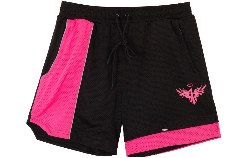 Puma X LAMELO Casual Shorts Men's Black Bright Pink 623288-01