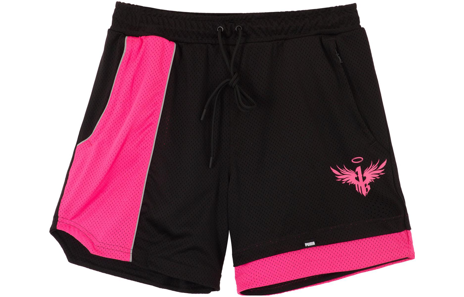 PUMA x LAMELO Casual Shorts Men s Black Bright Pink 623288-01 S
