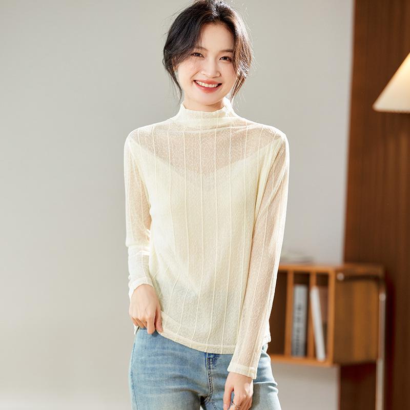 Damen Rollkragen Warm Schlankmachend Langarm T-Shirt - Herbstkollektion 2025