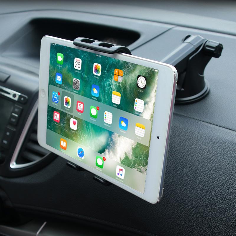Car Phone Tablet Holder Suction Cup Dashboard Stand 360° Rotatable One-Hand Operation Universal for 4-11 Inch Mobile Device