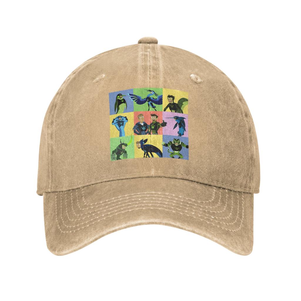 Wild Kratts Creature Powers Denim Fabric Cap Casual Baseball Caps Adjustable Hat Summer Unisex Baseball Hats