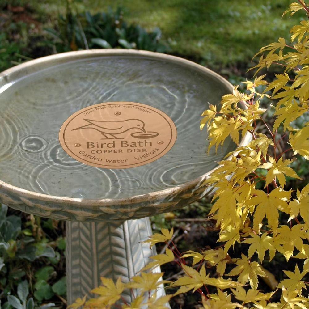 Triple-Point Support Bird Bath Copper Disk Universal Copper Purifier Plate  for Garden Fountain