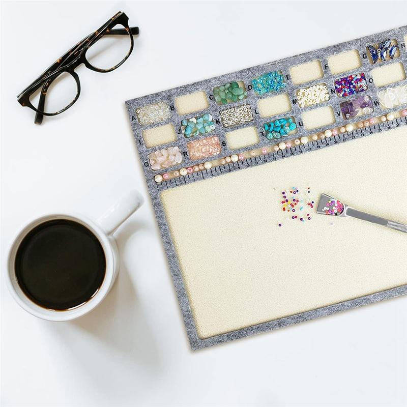 Beading Trays Boards With Centimeter Alphabetic Scale Beads Tray Bead Pads For Art Crafts Jewelry Making Beading Supplies