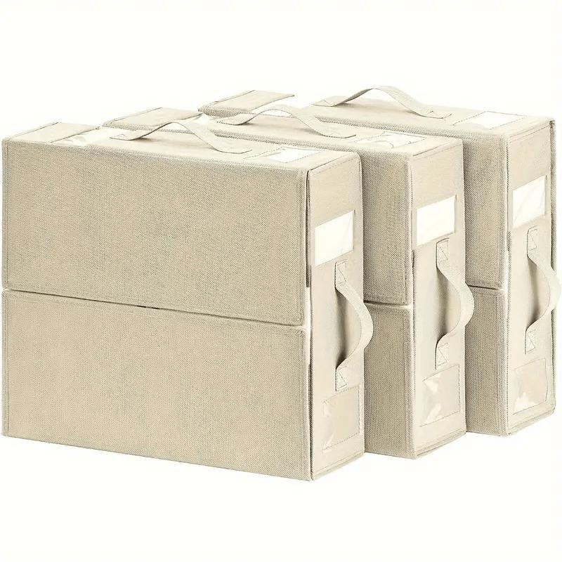

3PCS Sheet & Bedding Storage Containers - Foldable Wardrobe Organizers for Home Organization