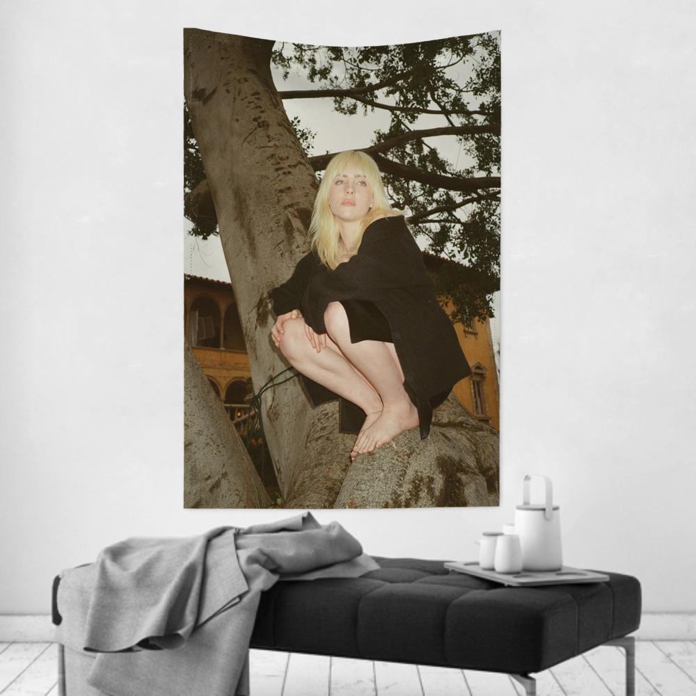 Hot Singer BBillie Tapestry Room Decor Wall Cloth Party Hanging Background Room Decor Baby Room