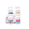 1/4PCS Rabbit Stuffed Animals for Girls Boys Adults Mini Animals Plush Toys Key Chains Cute Bunny Plushies with Coat Clothes