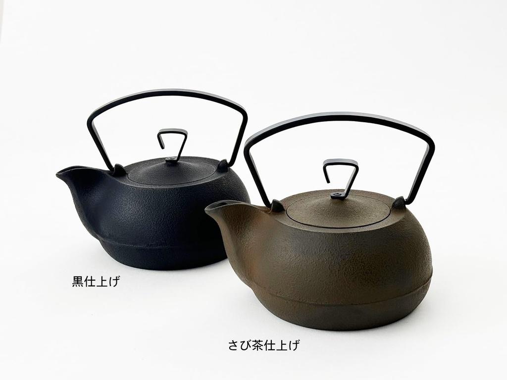 Nanbu Iron Teapot TETSUBIN KETTLE Ichiudo Cast Iron Compatible with 200V IH Cooktops [0.7L Kettle] (Black Finish)