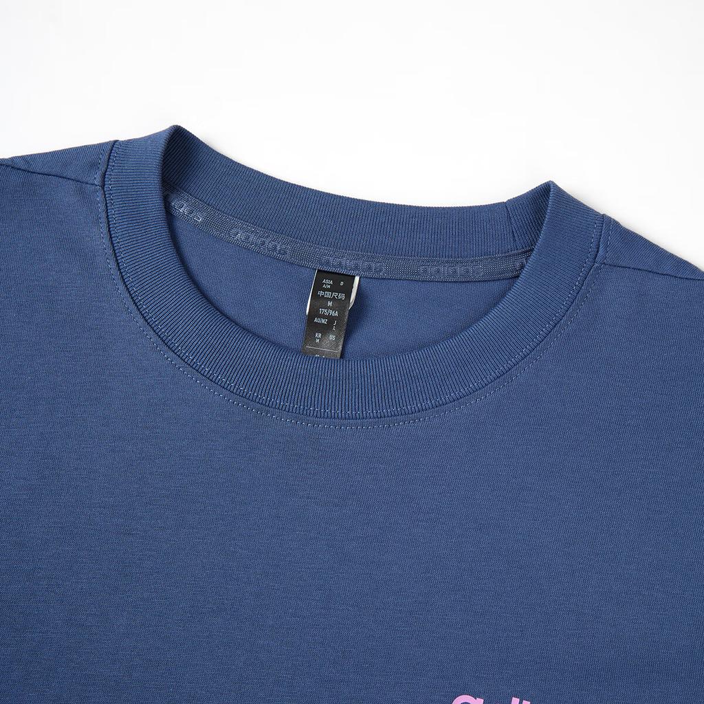 Adidas SS25 Fashion Comfortable Soft Versatile Long Sleeve T-Shirt Unisex Tops Blue JL9658