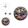 25x25cm Wood Wall Clock That Is a Decorative Cover for an Electrical Outlet