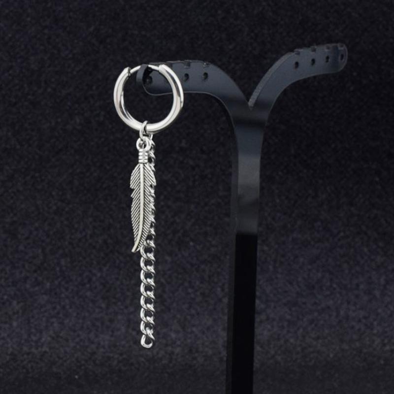 1 Paar Modische Punk Gothic Edelstahl Hängeohrringe Stecker für Damen Herren Gothic Street Pop Hip Hop Rock Ohrschmuck Geschenk