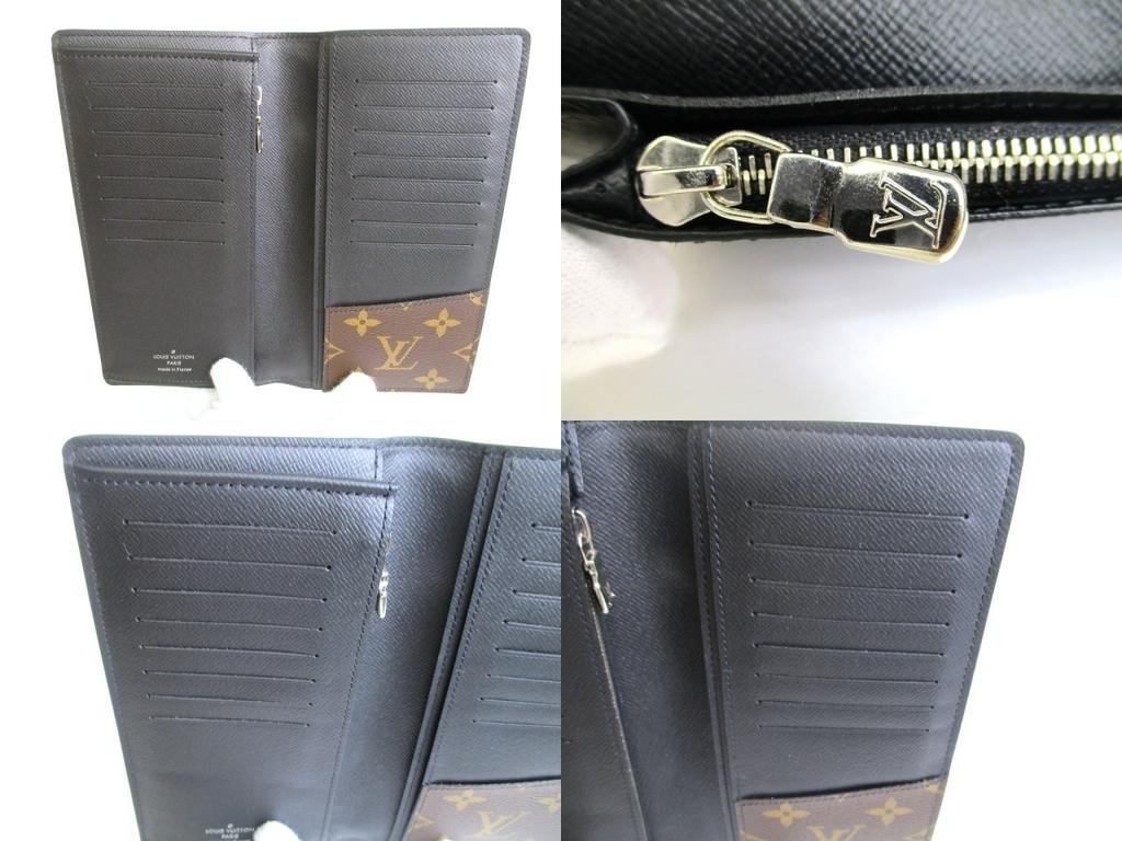 Authentic LOUIS VUITTON Monogam Brown Leather Long Wallet Portefeuille Brazza #a880  Refurbished