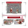2 Pieces Glass Door Decals Festive Holiday Window Decoration with Santa and Snowman LowProfile