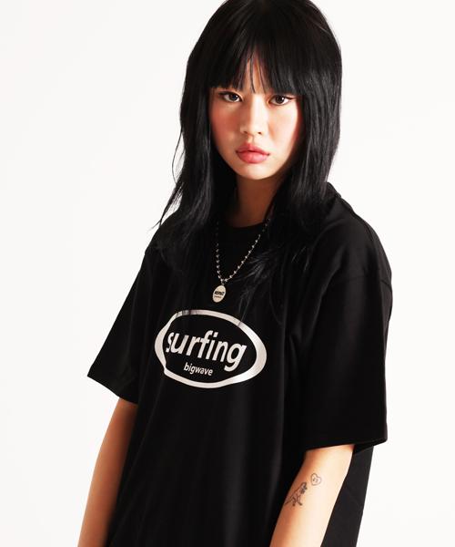 Respect Oversized Surfing Short Sleeve T-Shirt (Black) Black/L