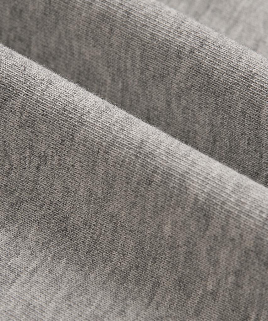 EXCONTAINER Vintage Crop Henley Neck Long Sleeve (Melange Grey)