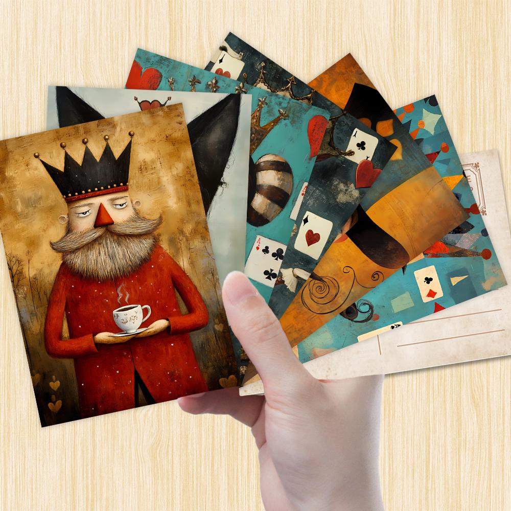 32pcs, Queen of Hearts Postcard, Funny, Birthday/Anniversary Gift, Collectible, Suitable for Gift Giving, Can be Mailed.