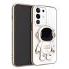 For Vivo Iqoo Z10X Case Shining Astronaut Spaceman Bracket Holder Design Soft Plating For Vivo Iqoo Z10X Back Cover