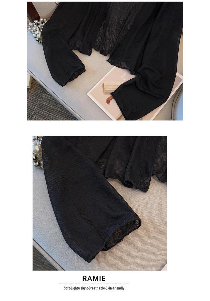 Cardigan Sciarpa Lavorato a Maglia da Donna Estivo - Protezione Solare, Versatile e Leggero