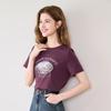 Betu Women's Round Neck Art Print Short Sleeve T-Shirt