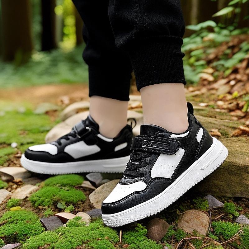 Free Shipping, Little White Shoes, School White Shoes, Children's Sports Shoes, Boys' Leather Waterproof Primary School Board Shoes, Girls' Casual Sho