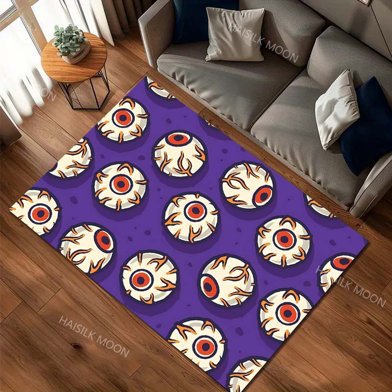 Multi Size Eyeball Halloween Theme Carpet for Living Room Bedroom Bedside Floor Mat Cloakroom Sofa Area Rug Fast Shipping