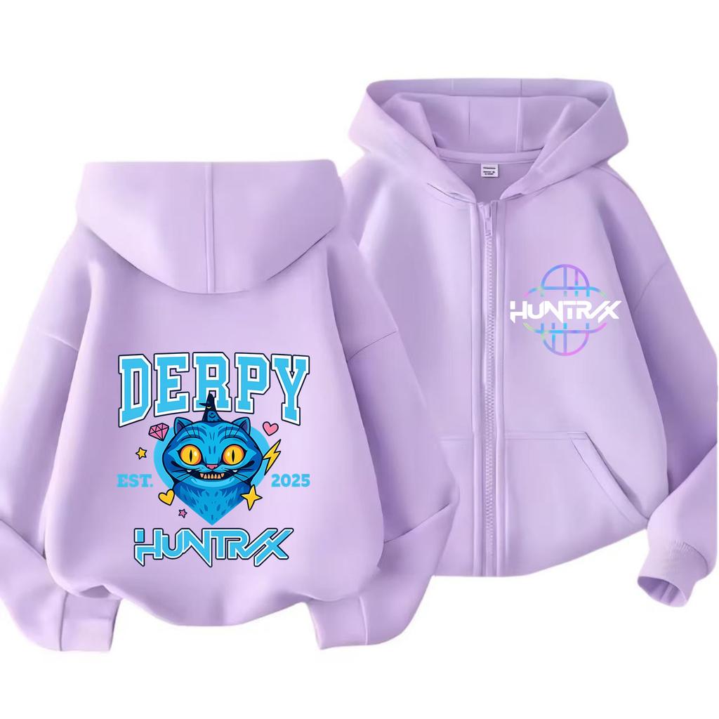 Kpop Demon Hunters Zip Up Sweatshirts Hoodie Coat Children Clothes Kid Girl Boy Sweatshirt Y2k Hoody Baby Casual Top
