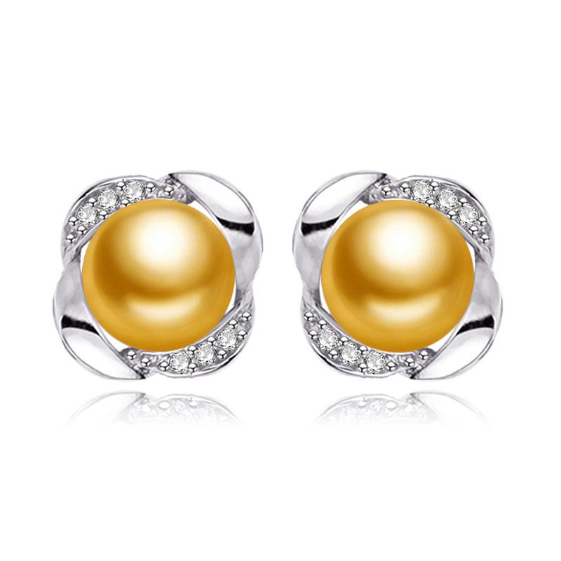 

FENASY богемные серьги с натуральным пресноводным жемчугом для женщин, серьги с кубическим цирконием, ювелирные изделия с жемчугом золотой