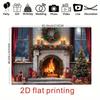1Pcs Winter Holiday Fireplace Decoration Background Bedroom Backdrop Decorations For Photo Studio Photo Booth Christmas Party